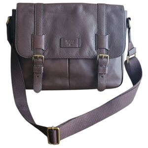 Vintage FOSSIL leather Briefcase Laptop Travel Bag
